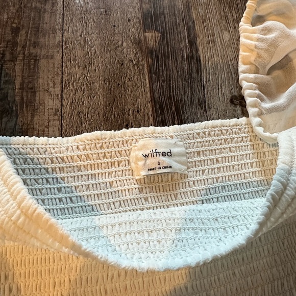 Wilfred Tempest Mini Dress Smocked Chiffon Long Sleeve White Size Small - Picture 4 of 5